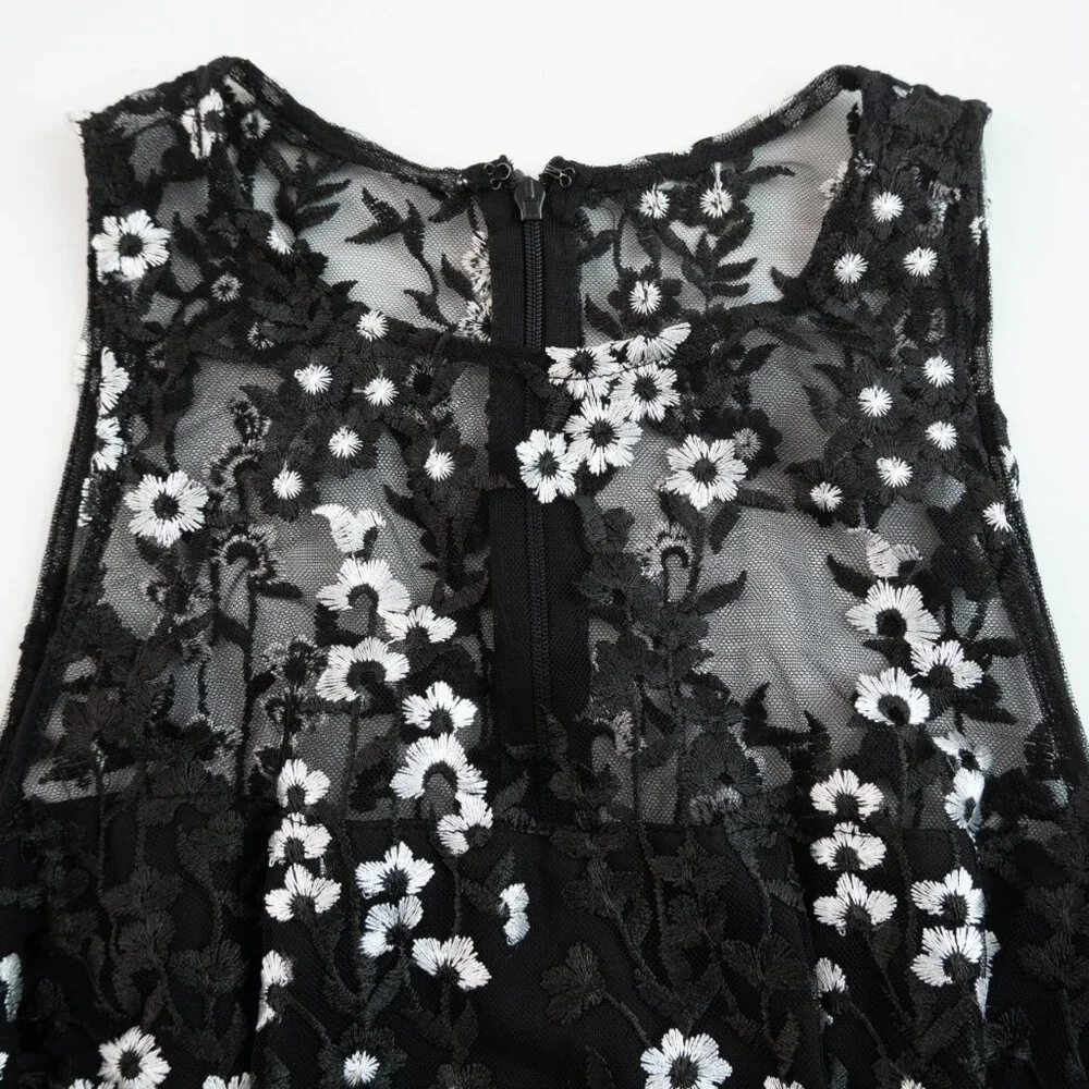 Betsey Johnson Black Dress with White Floral Pattern - Picture 7 of 10